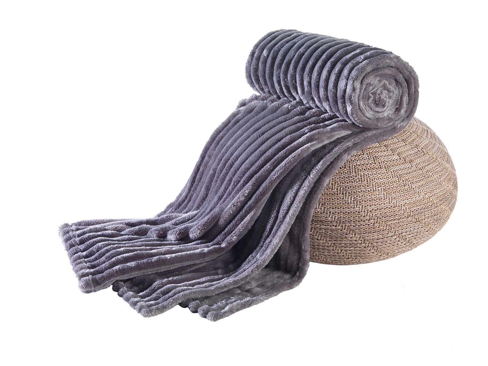 Flanelldecke Nalu grau 150x200