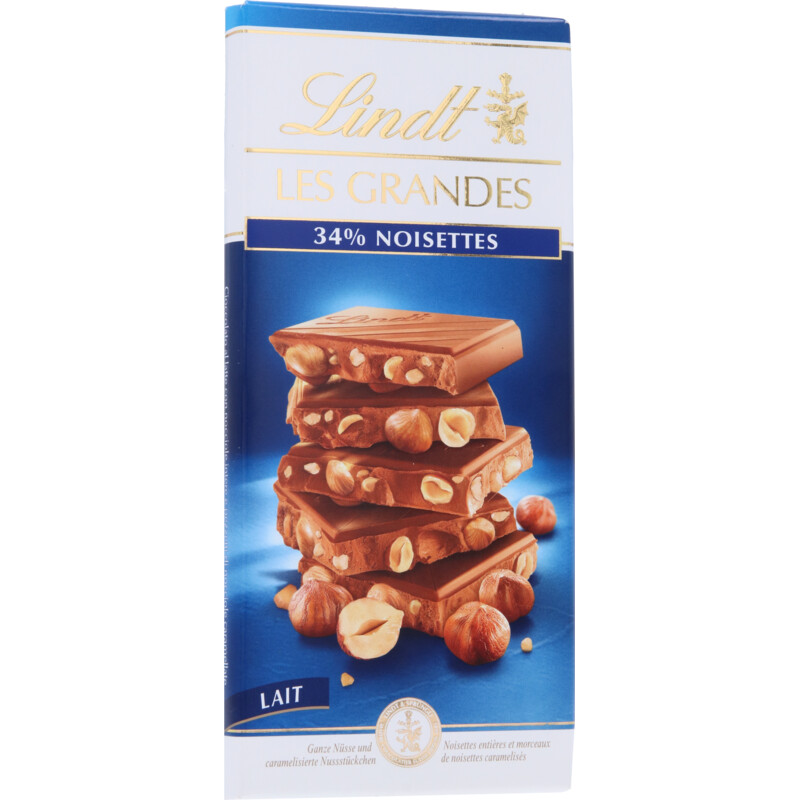 Lindt Les grandes melkchocolade hazelnoot