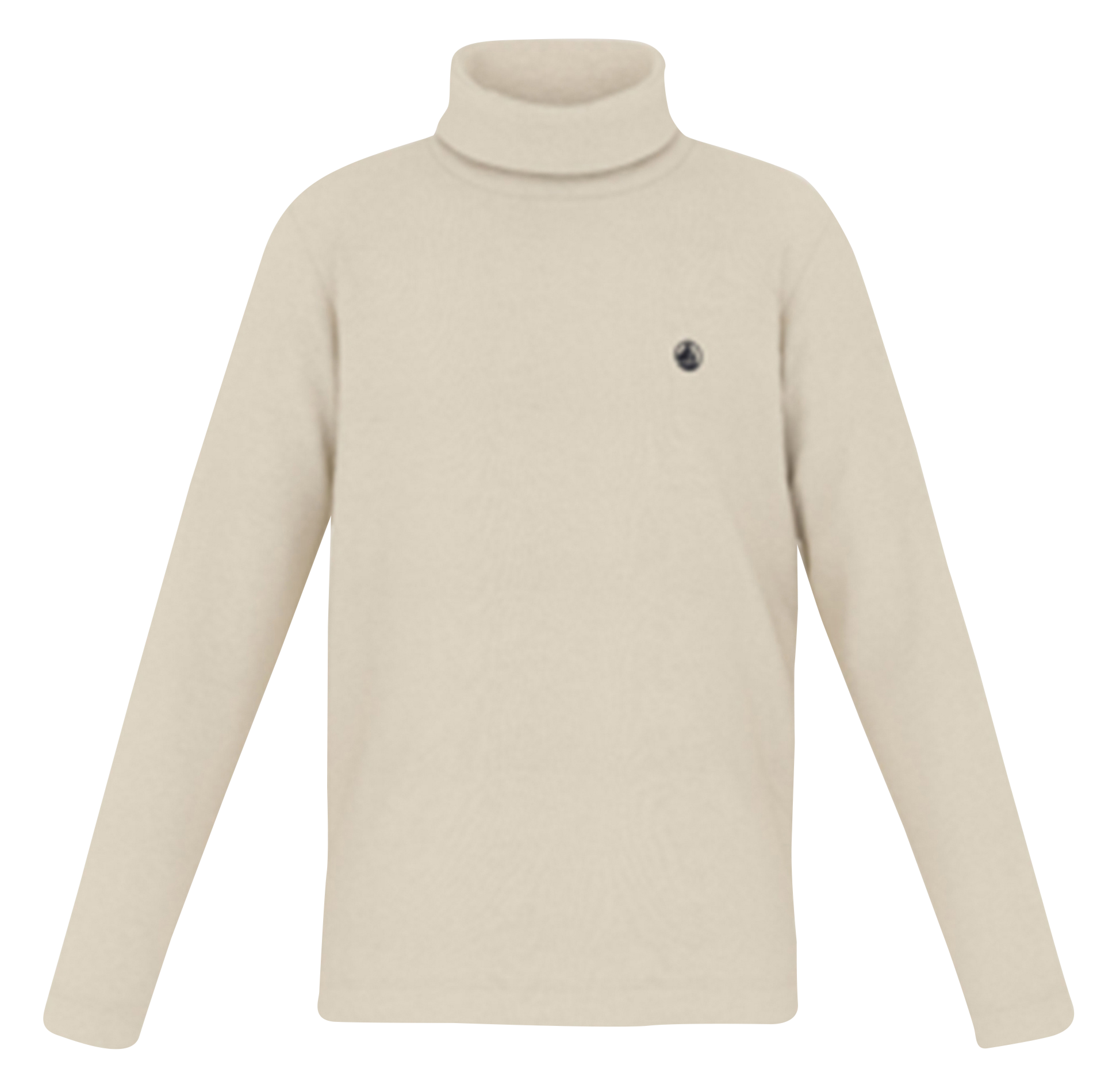 Sous-pull col roulé en coton bio| Beige