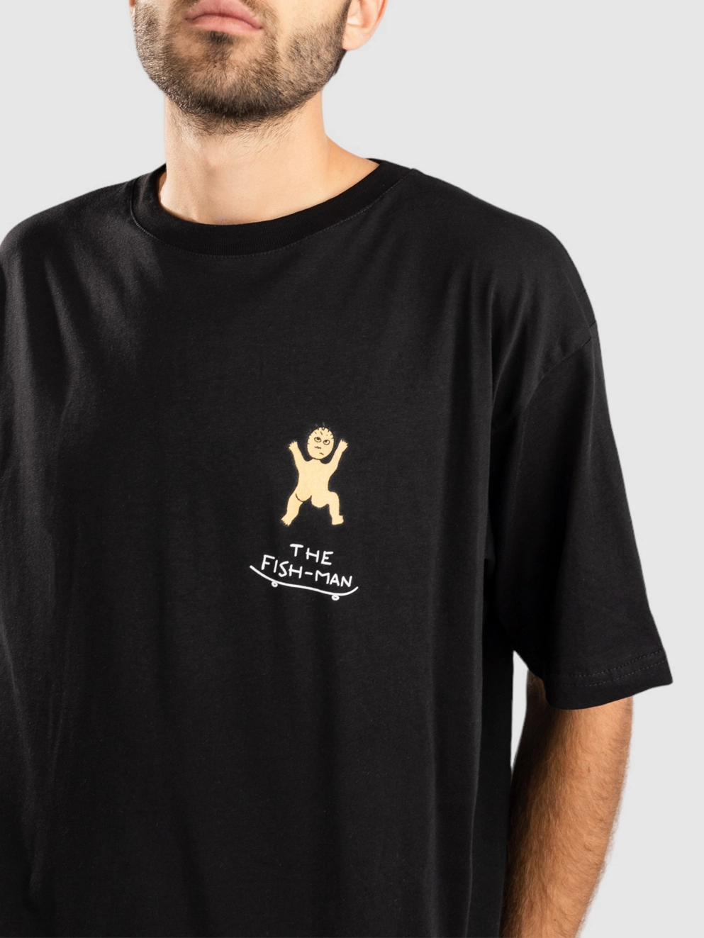 The Fish-Man Babies Climbing T-Shirt black