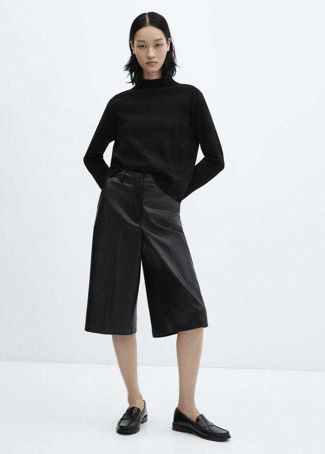 MANGO High collar sweater Black