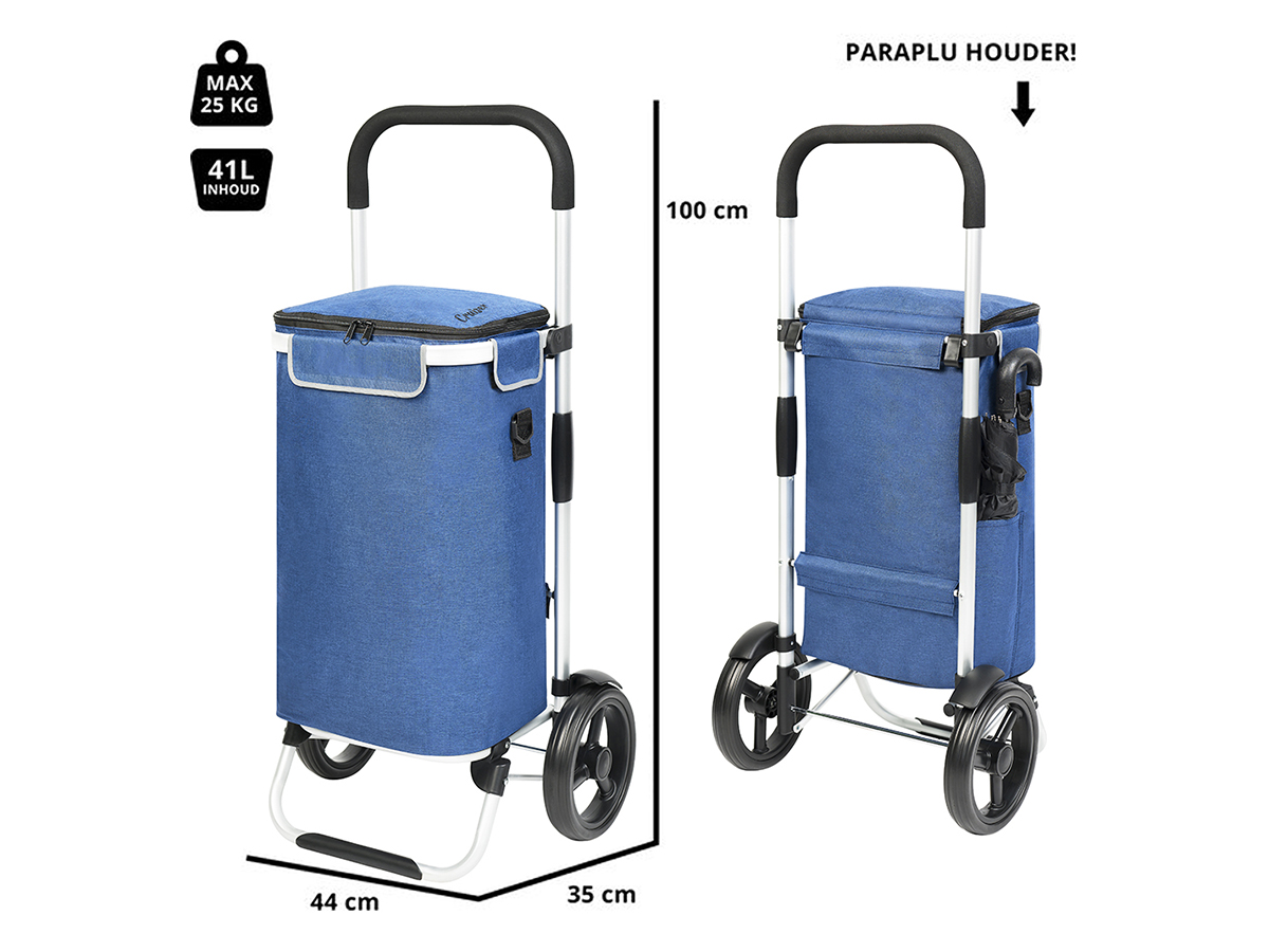Shoppingcruiser Allround 41 liter boodschappentrolley - Blue
