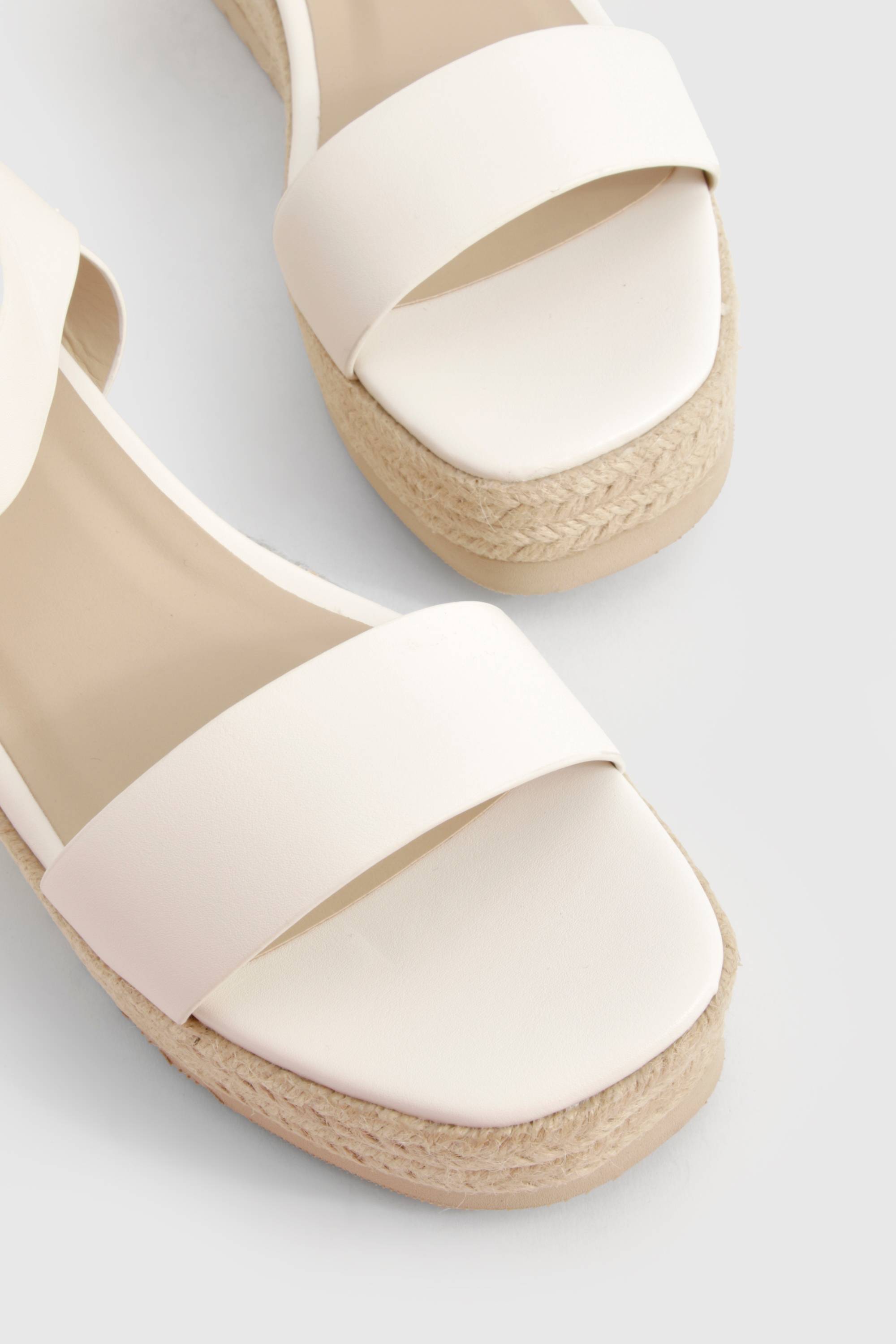 boohoo 2 Part Espadrille Low Wedges