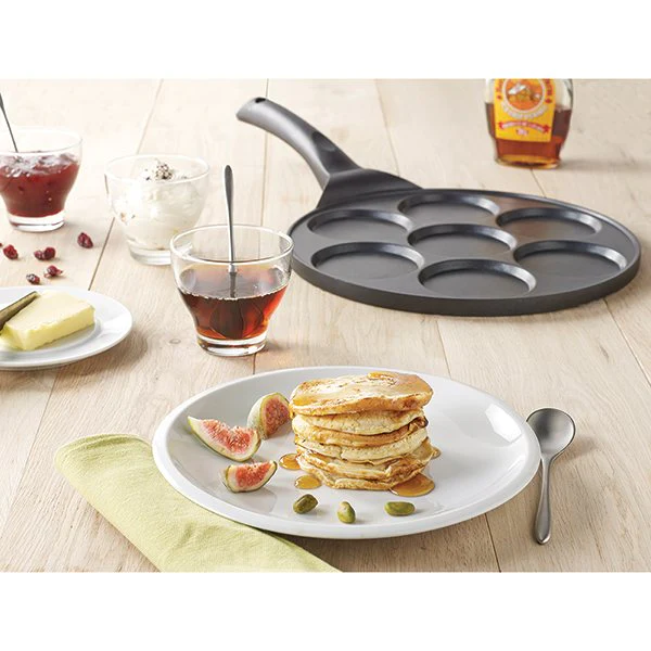 Poêle 7 mini blinis ou pancakes à induction fonte 26.5 cm Mathon