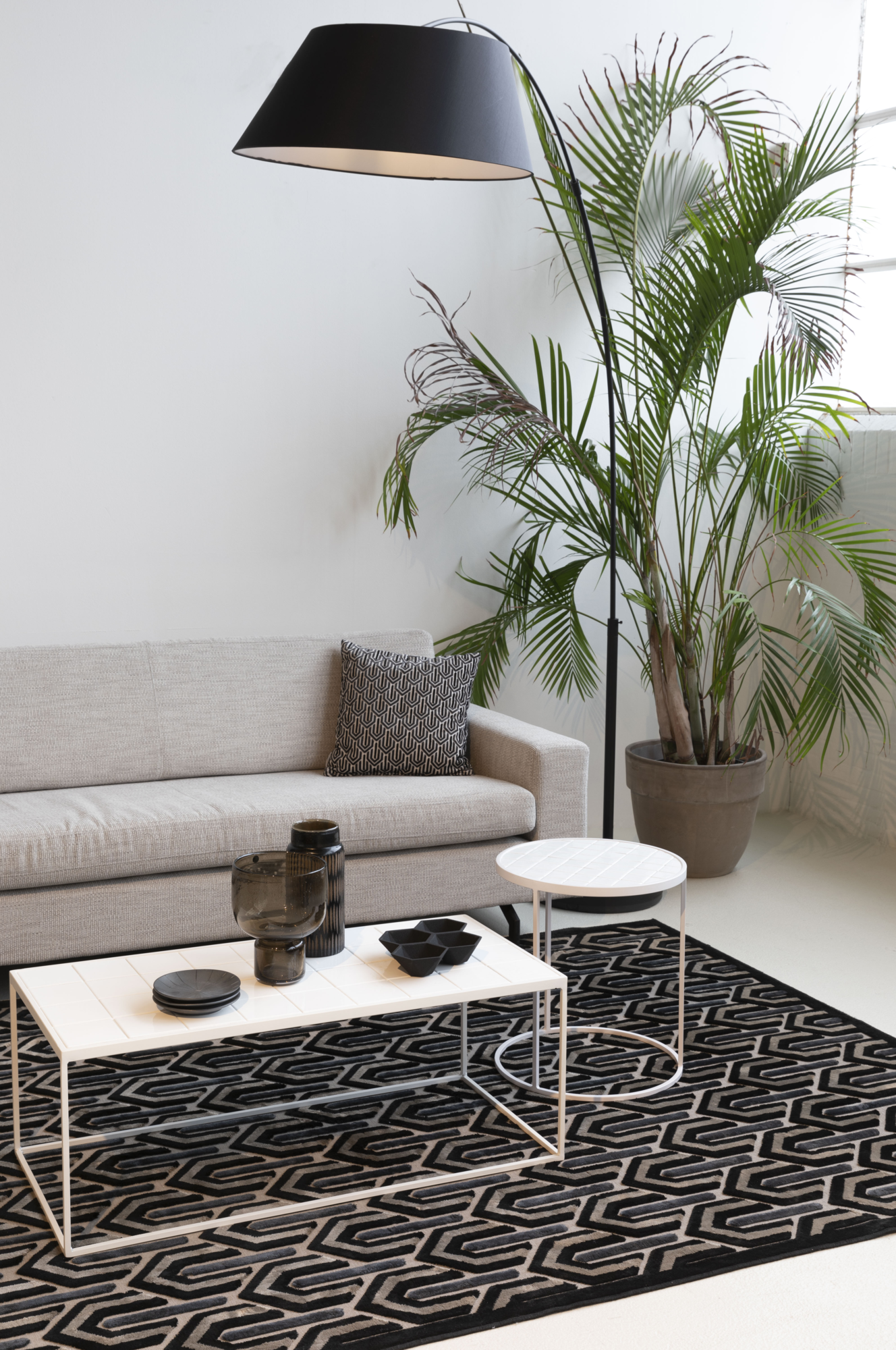 Vloerlamp Arc zwart
