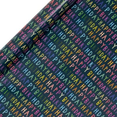 4m Roll Wrap Happy Birthday Script
