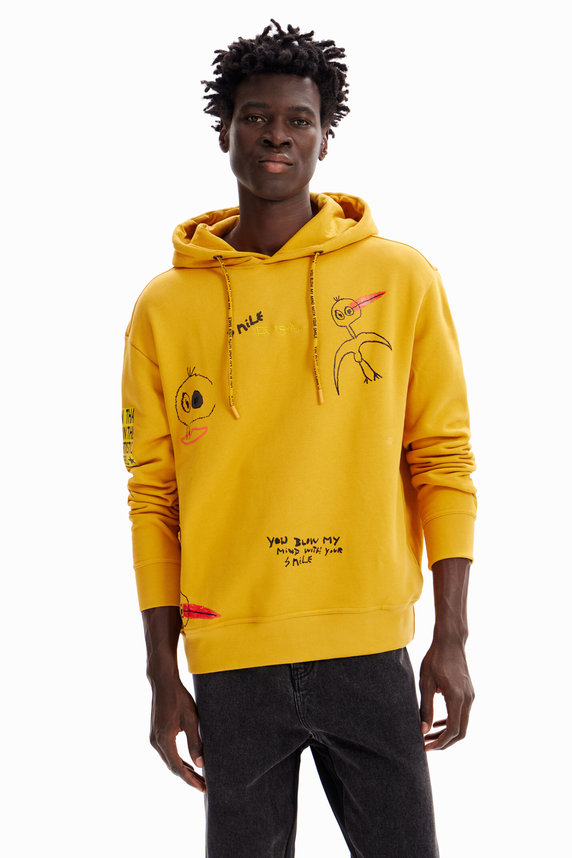 Sweat-shirt capuche oiseaux