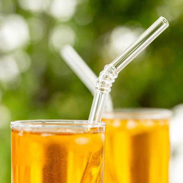 Paille en verre - Papaye