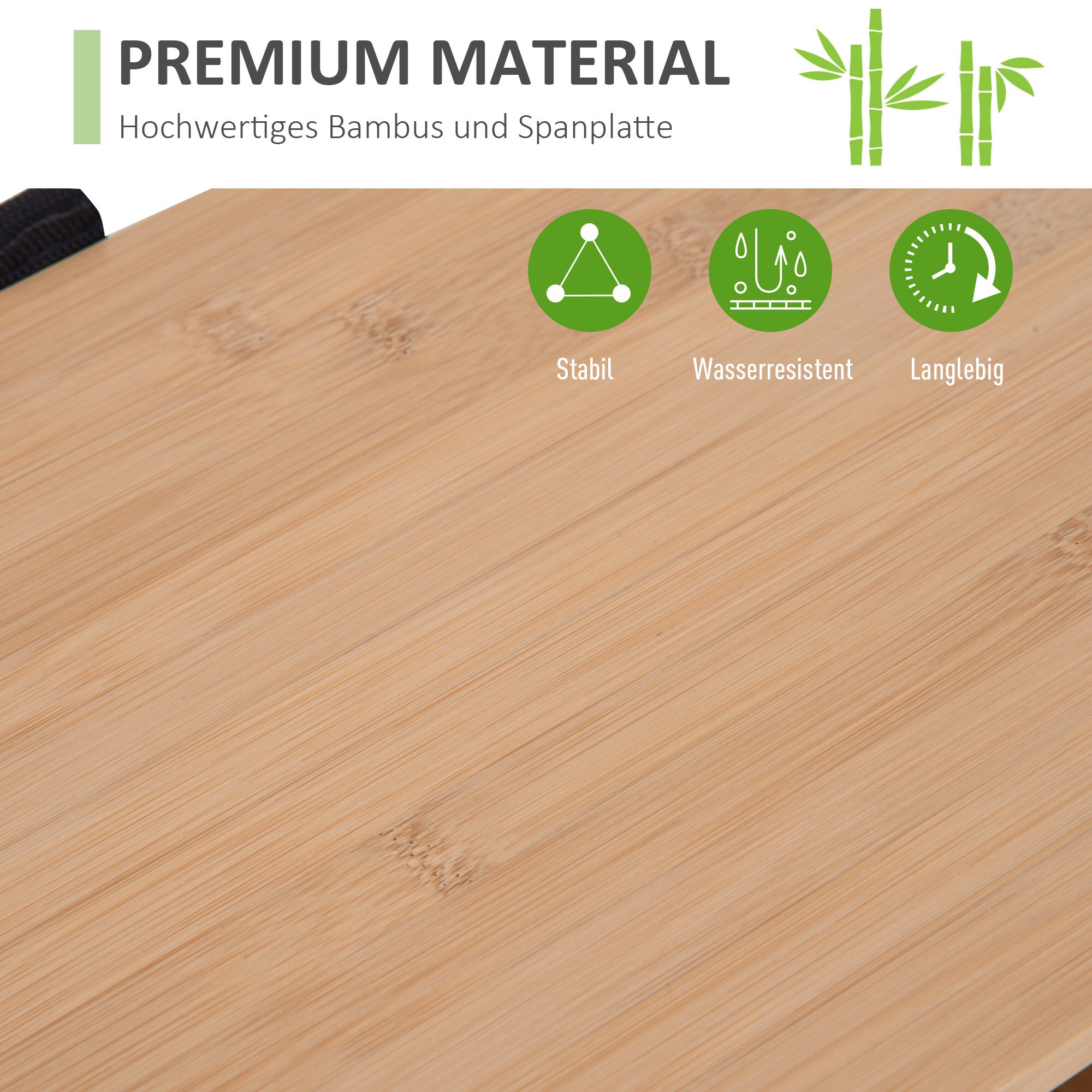 HOMCOM Badezimmerschrank natur 50 x 25,5 x 92 cm (BxTxH)