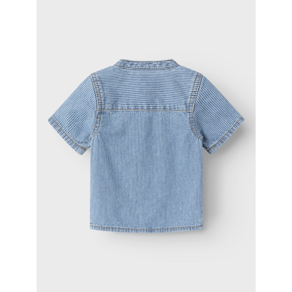 Køb Name It Light Blue Denim Leo Stripe Denim Skjorte