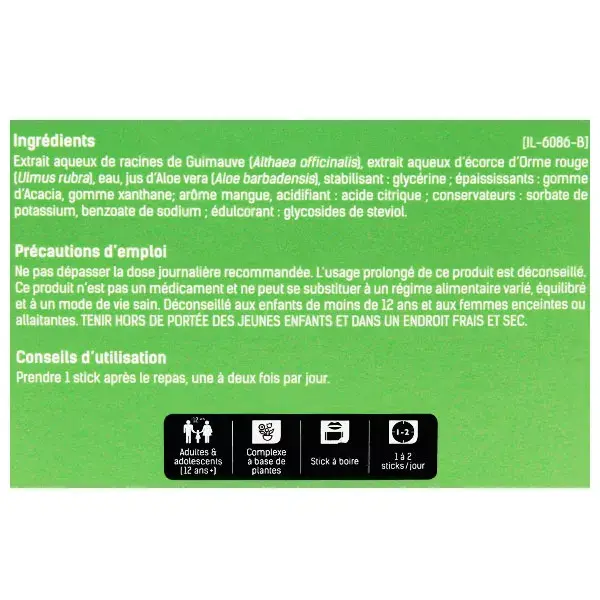 Santé Verte Nectaloe Système Digestif 20 sticks