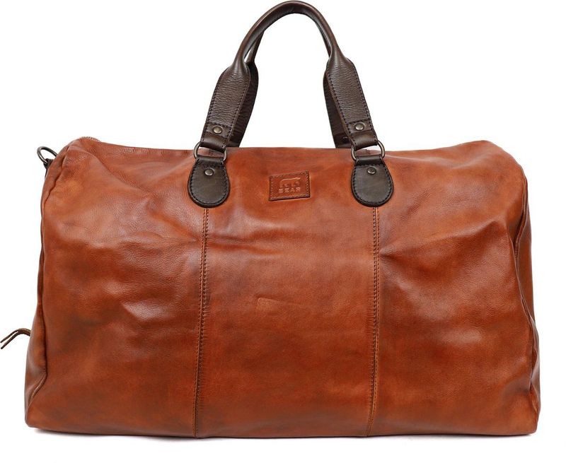 Bear Design - Cow Lavato - Weekendtas - Cognac/Bruin - 23 x 16 x 9.5 cm