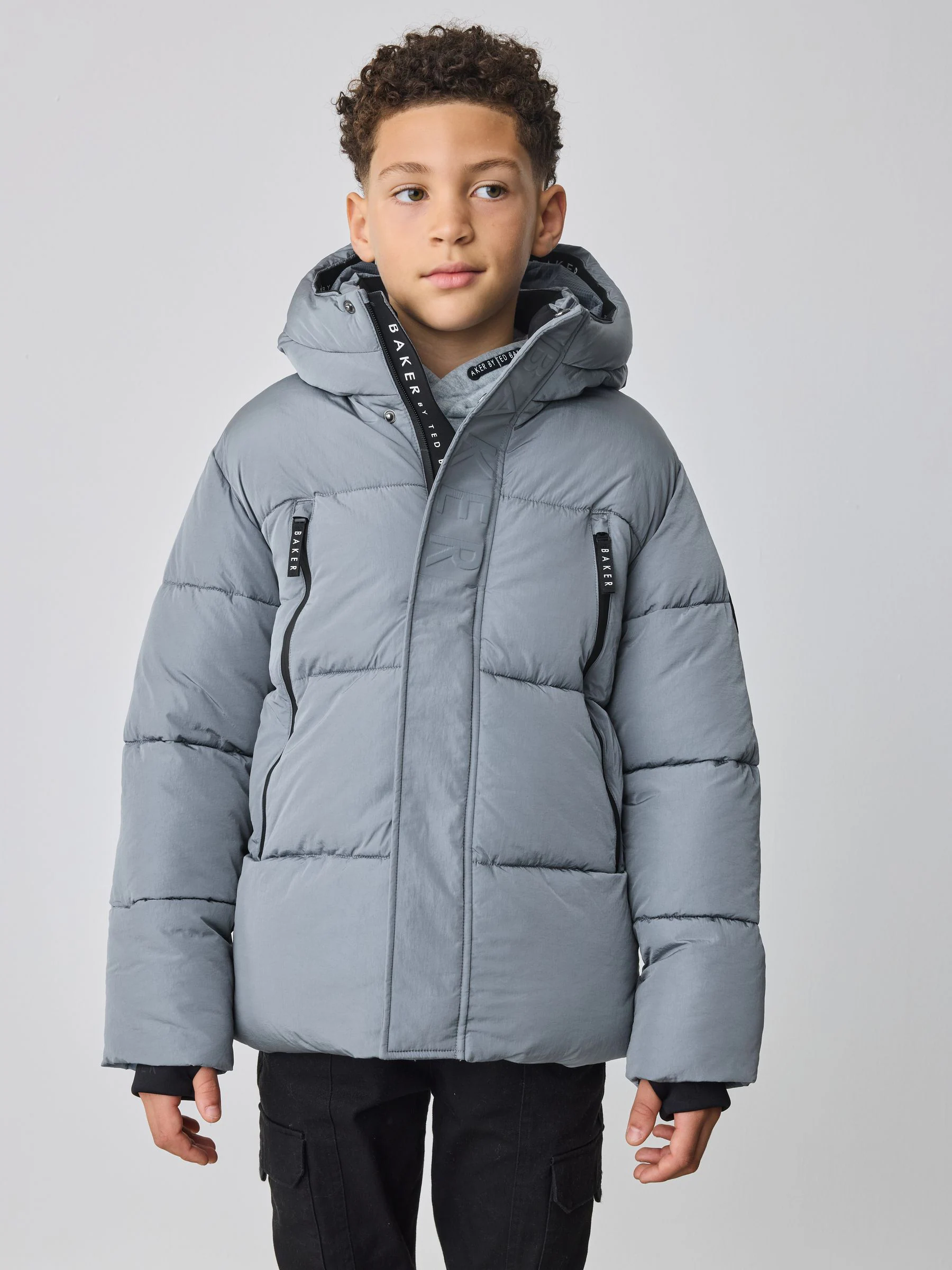 Lichtblauw - Baker By Ted Baker - Regenbestendige gewateerde jas