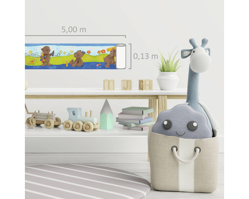 Rand 8960-18 Alleen Randen 9 zelfklevende Teddybeer op weide 5 m x 13,2 cm