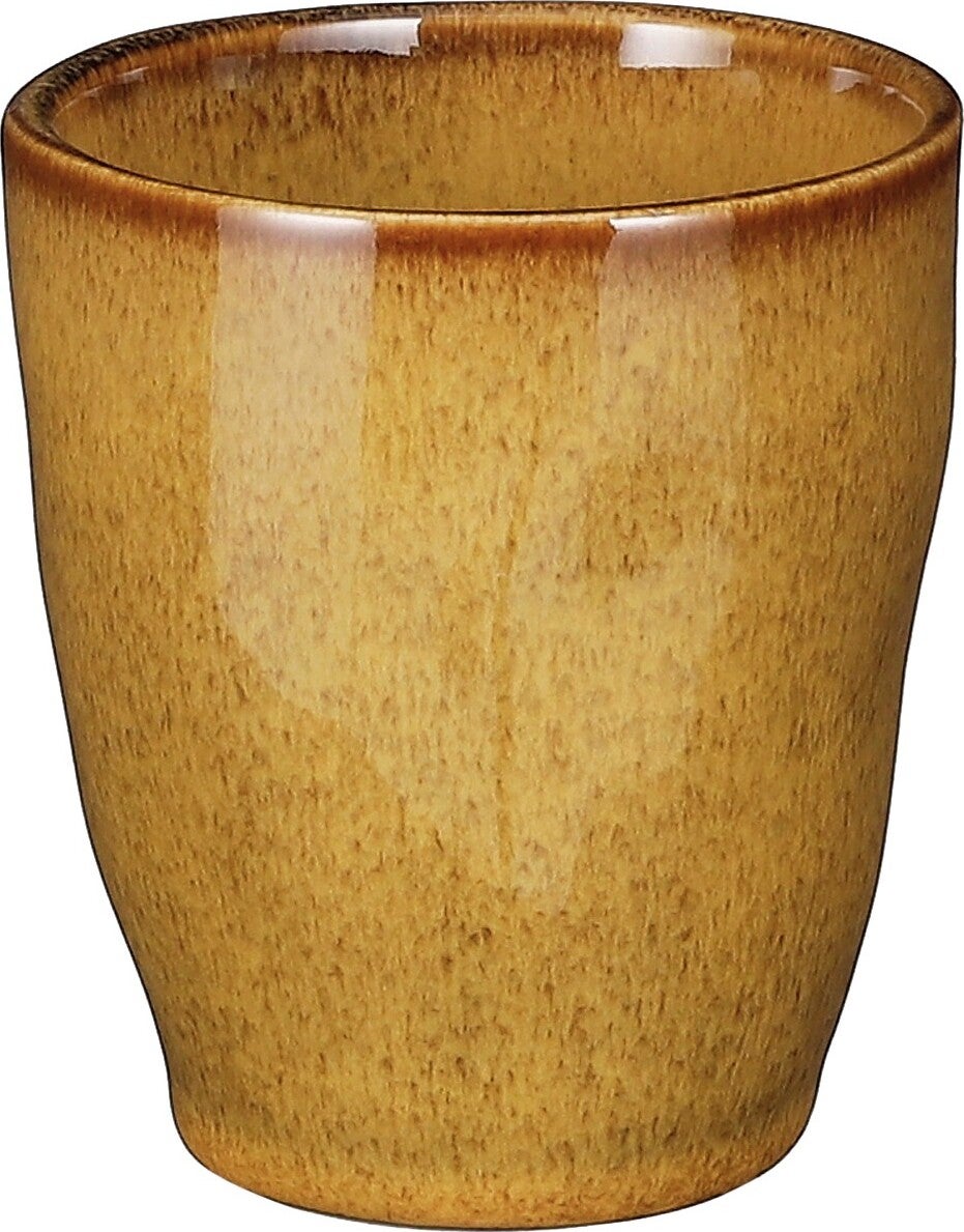 Mica Decorations beker Tabo geel D 7,5 H 8,5 cm