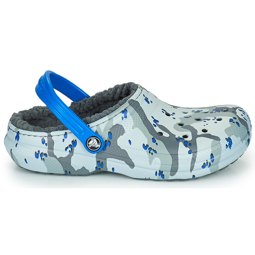 Crocs - CLASSIC LINED CAMO CG K - Gris / Bleu