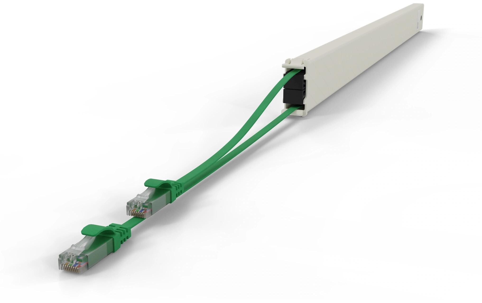 patchbox.one / Cassette / 46RU / Cat 6A, UTP, 2.5 m, GrünAll-in-One Lösung für Ordnung im Netzwerkschrank