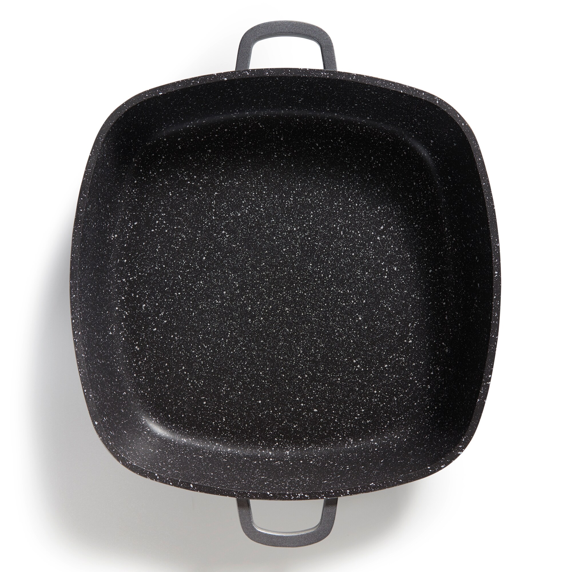STONELINE® Eckpfanne 32x32 cm mit Aroma Glasdeckel, Pfanne rechteckig, Backofen & Induktion geeignet