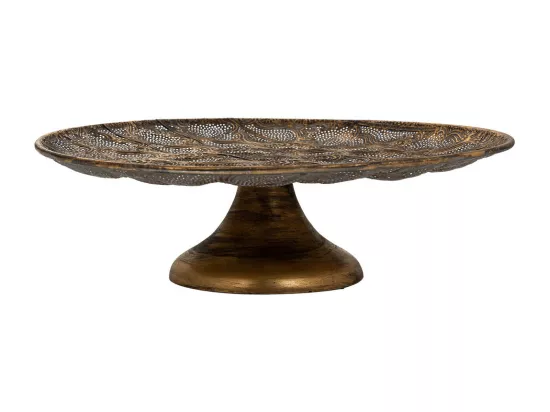 Centre de table en métal doré 48x48x15h