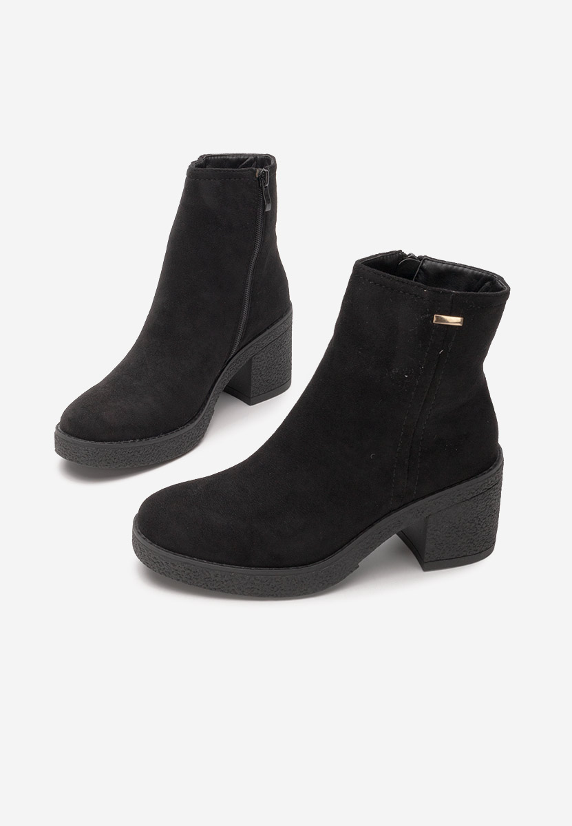 Bottines à talon noires Mildred