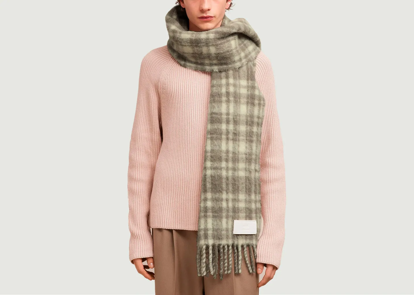 Écharpe Oversize Check AMI Paris