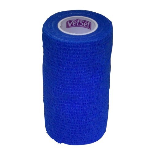 Bandagem coesiva VetSet para cavalos, azul