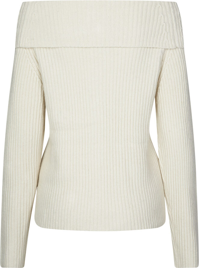 Oval Square Fave Zip Cardigan Off white