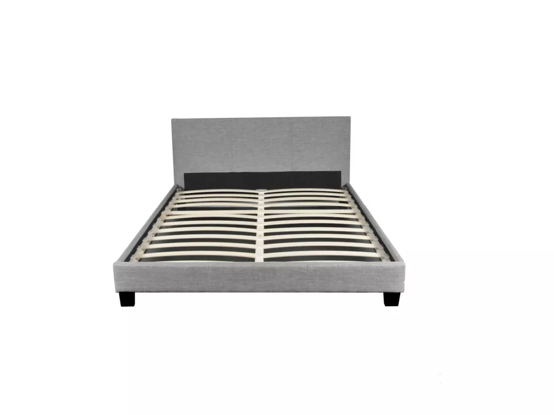 Ensemble Matelas + Lit 140x190 DUBLIN / Gris clair