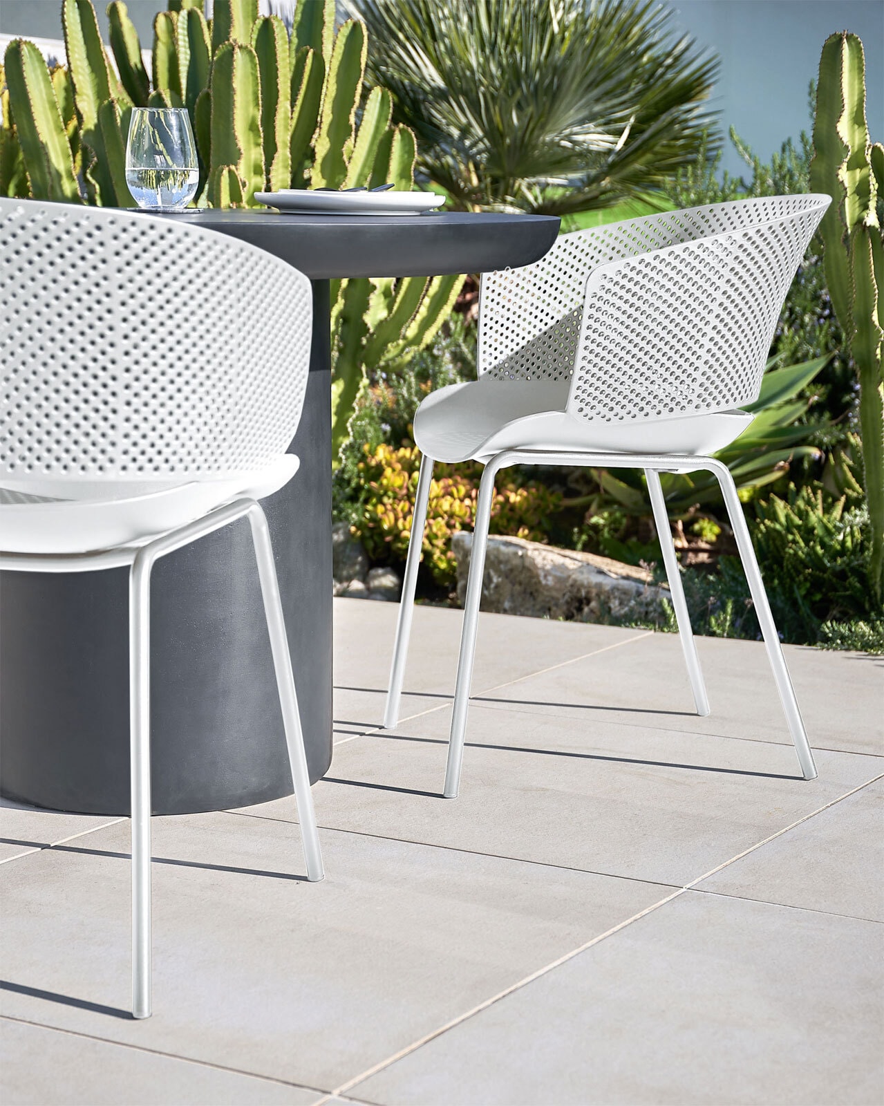 Kave Home Gartenstuhl YERAY 4er Set weiß