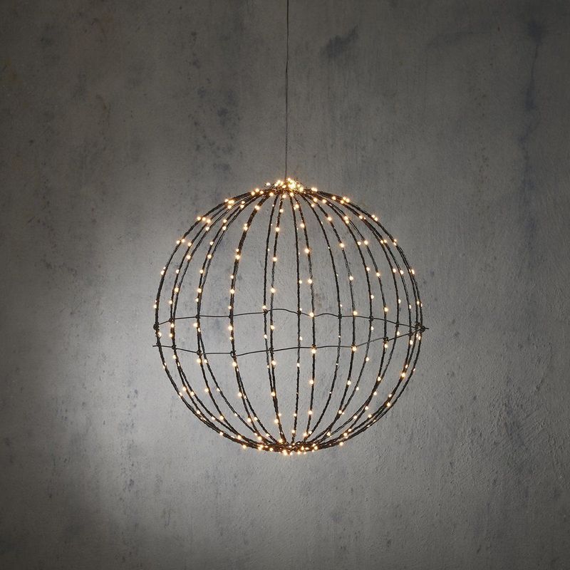 Luca Lighting - Kerstverlichting Bal - Warm Witte LED Lampjes - Ø40 cm - Zwart