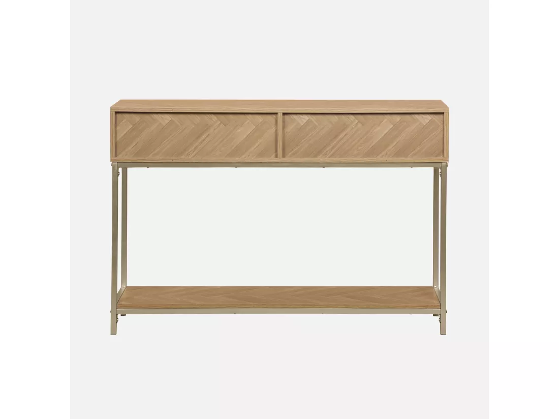 Console. Budapest. deux tiroirs. une étagère. L 110 x l 35 x H 75cm