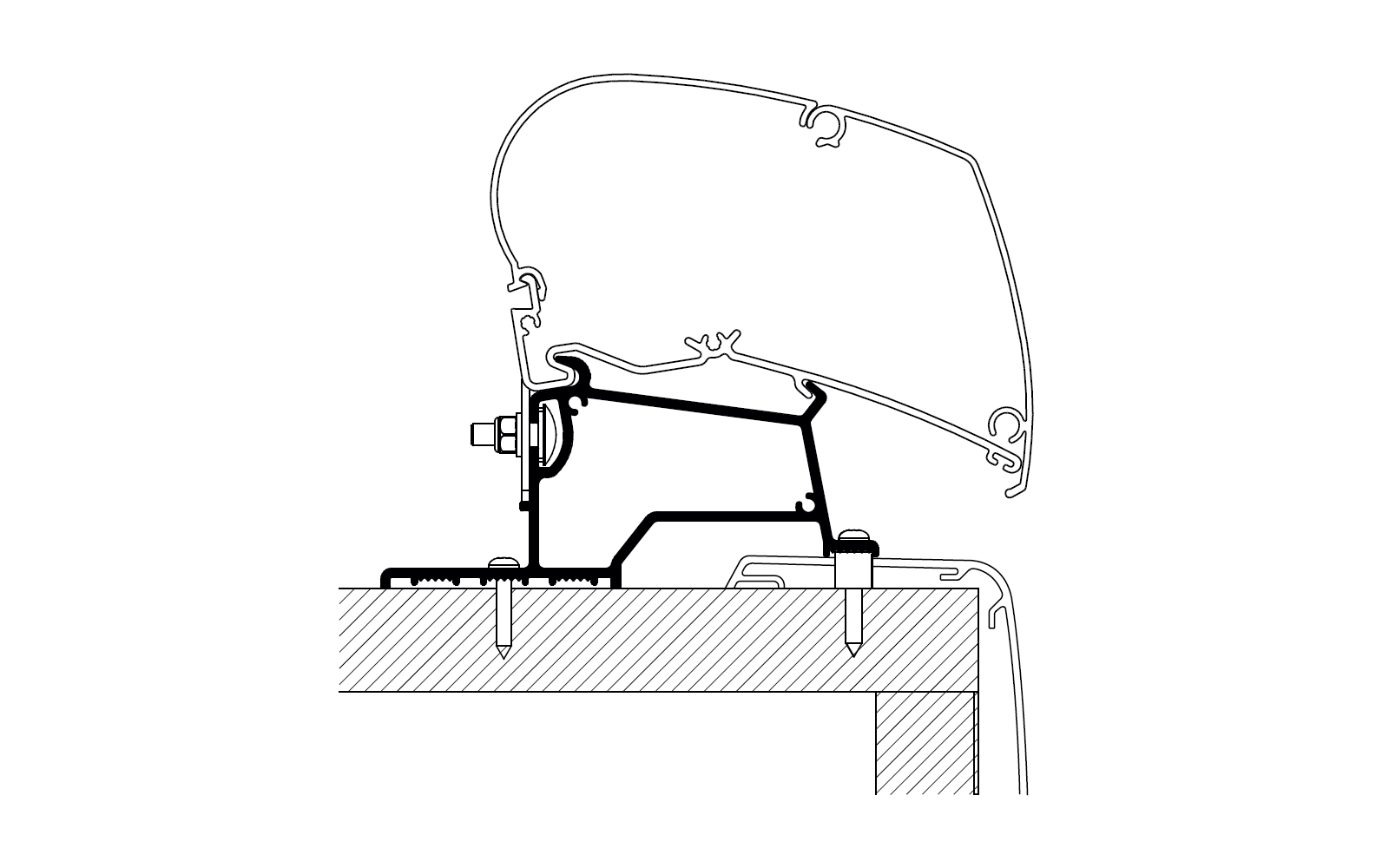 Thule Adapter Roof Rapido Compact Integral - 5 Meter