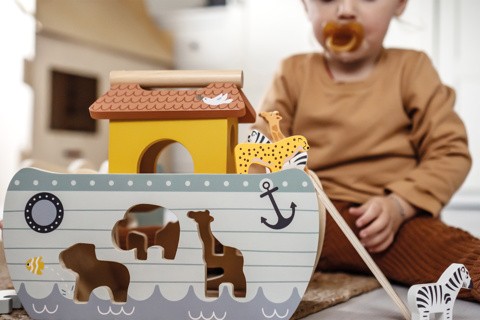 Small Foot - Noah's Ark Sorteringskasse Safari - (I-SF12456)