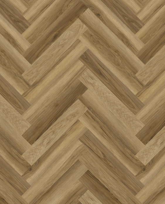 DTG Limited Rigid click PVC visgraat 60x10cm eiken bruin