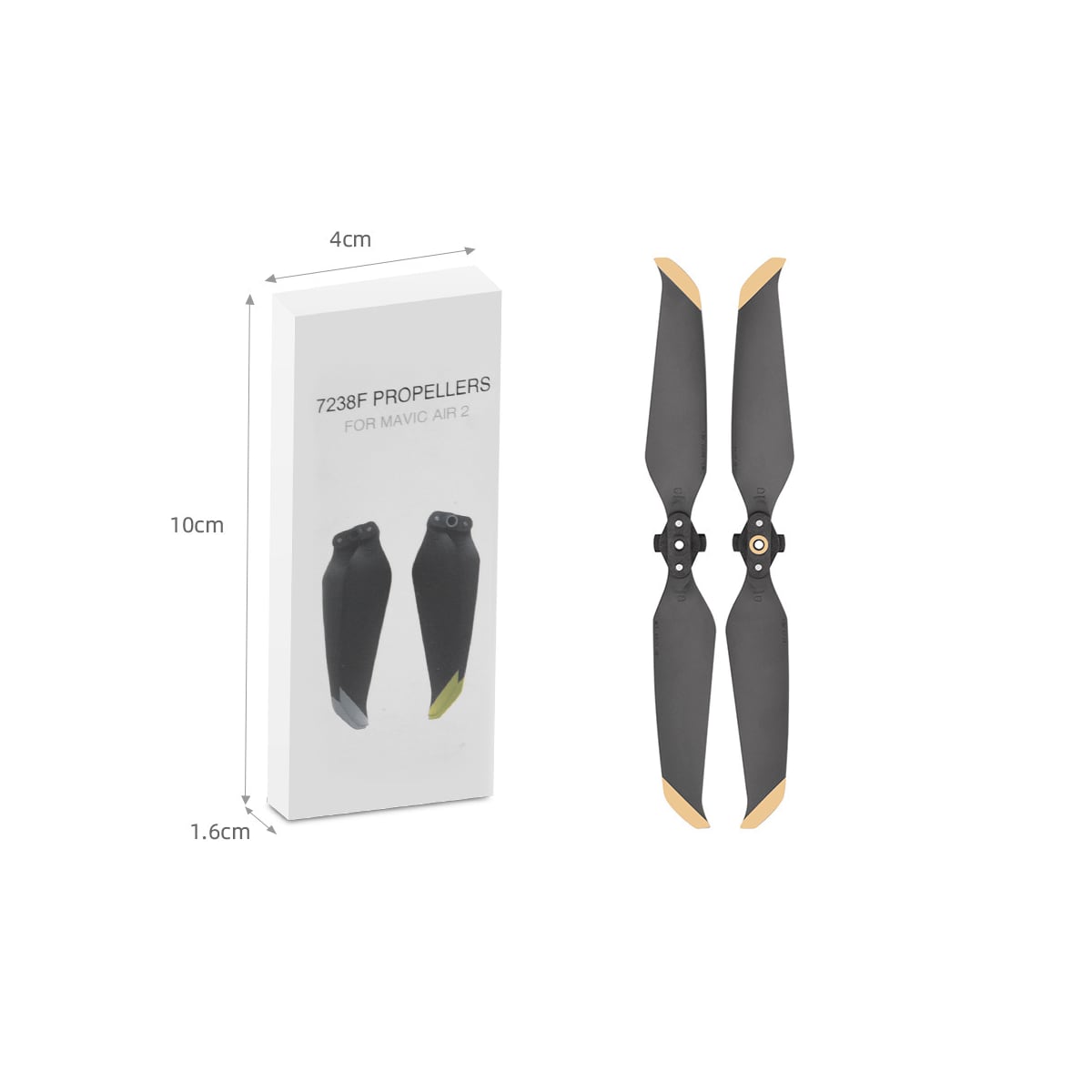 1 par 7238F propell erstatning for DJI MAVIC AIR 2S Gull