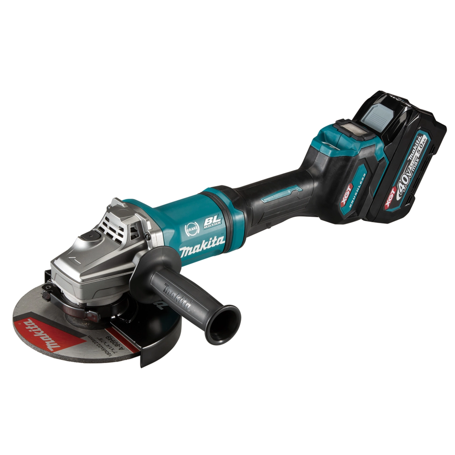 Makita GA037GT203 XGT 40V Max Li-Ion Accu Haakse Slijper 180 mm set (2 x 5,0Ah) in koffer