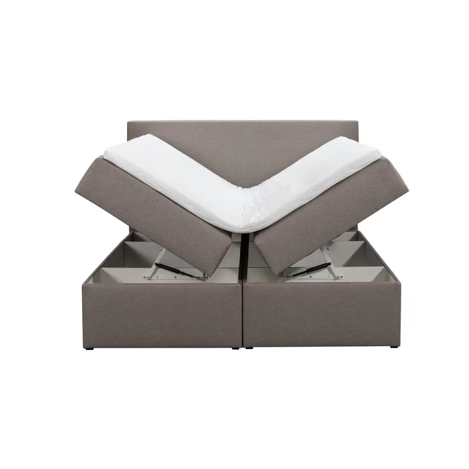 Boxcombinatie met opbergruimte Orebro 6-delig - taupe - 140x200 cm