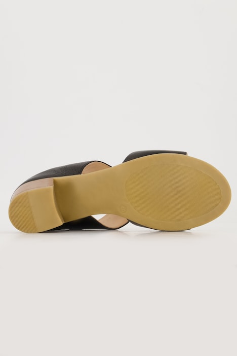 Leder-Sandaletten, offene Ferse, Weite H