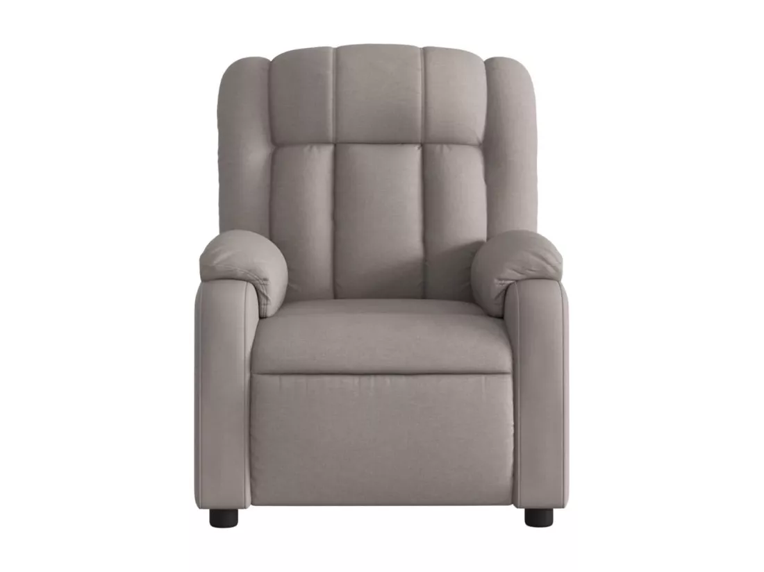 Fauteuil de massage inclinable électrique Taupe Tissu