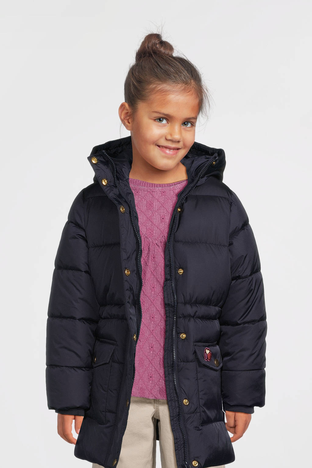 Z8 gewatteerde winterjas Xava donkerblauw