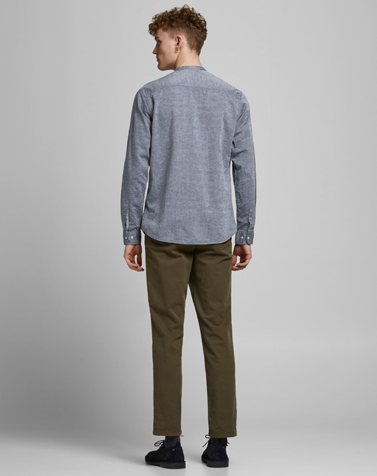 Jack & Jones Chemise en Coton & Lin Jprblusummer grise