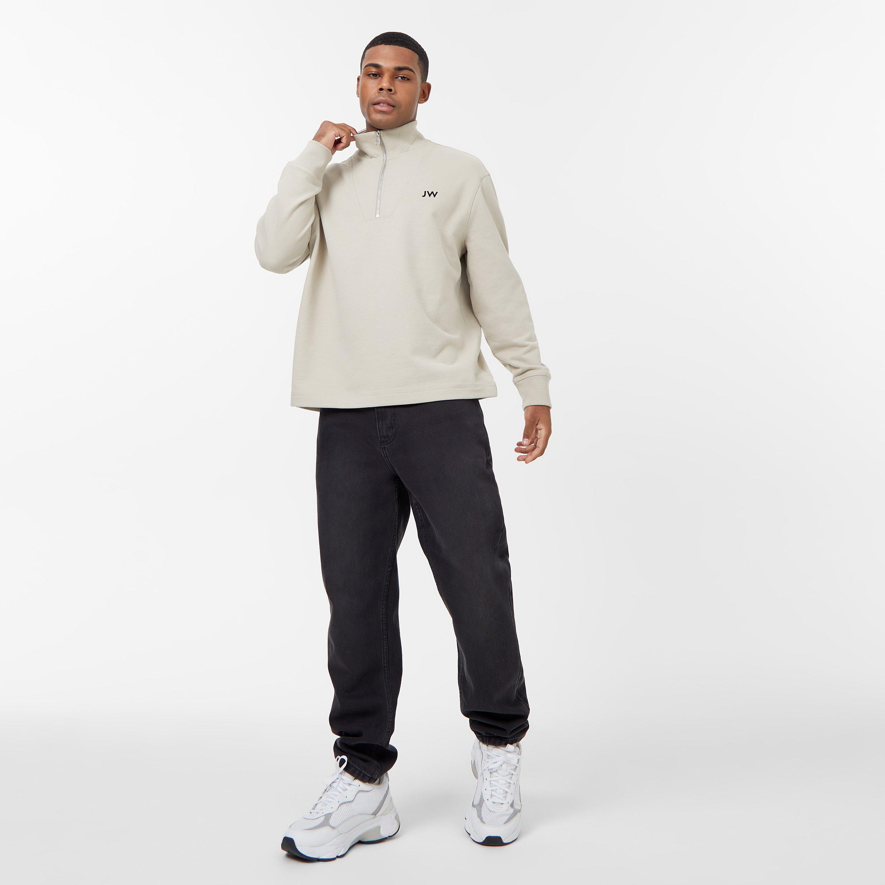 Jack Wills JW Flocked Quarter Zip Sweater