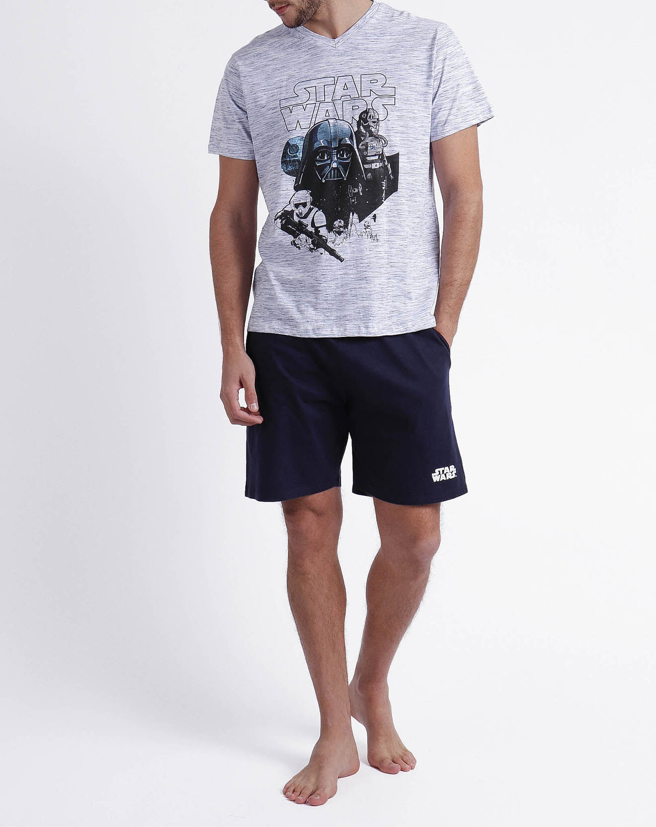 Star Wars Pyjama T-Shirt & Short Anatole blanc/bleu marine