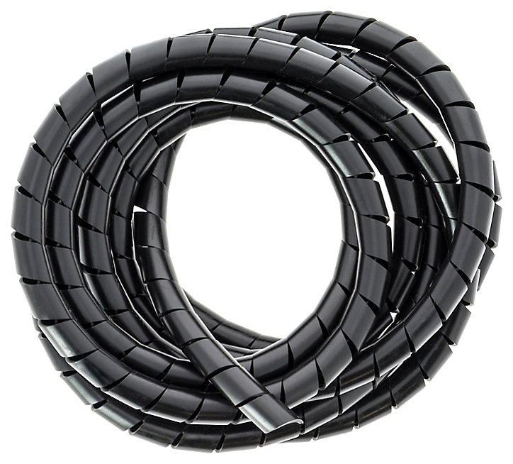 Gaine range-câbles en spirale Diall noir ø 9 à 80 mm x 2,5 m
