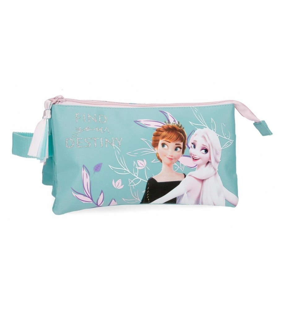 Estojo para lápis Joumma Bags Frozen Memories com três compartimentos, azul.