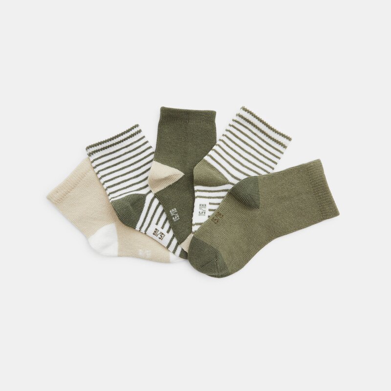 Chaussettes assorties (lot de 5) vertes bébé garçon Vert