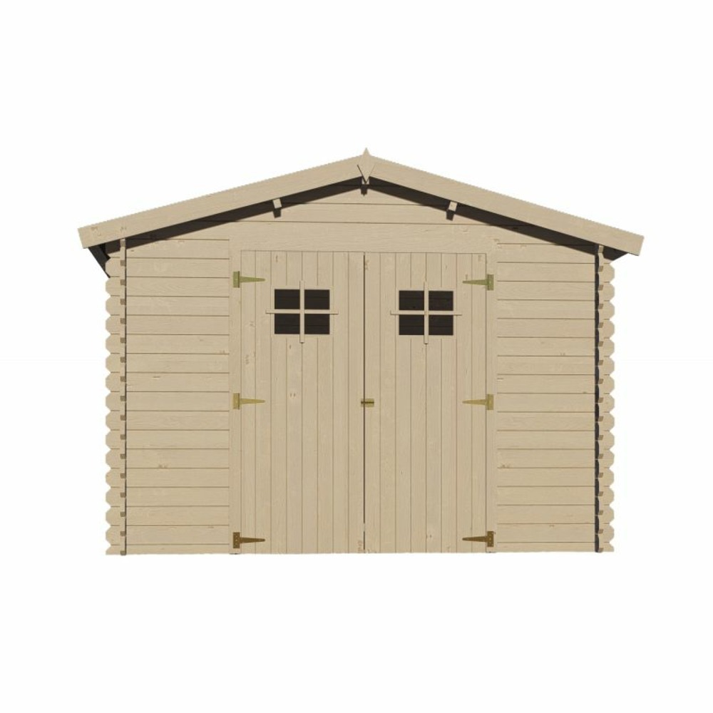 Abri de jardin meribel de 10 m² en bois de pin ép. 19 mm