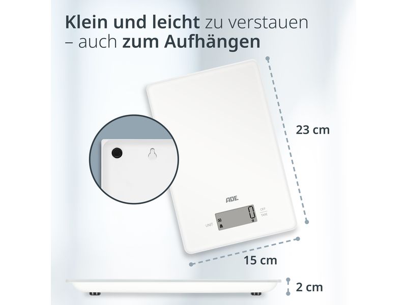 ADE Küchenwaage Julia Weiss Digitale Küchenwaage