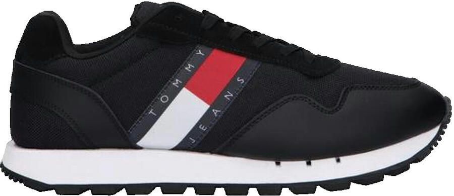 Tommy Hilfiger Tommy Jeans Retro Leather Sneakers Leren Sneaker Heren Blauw