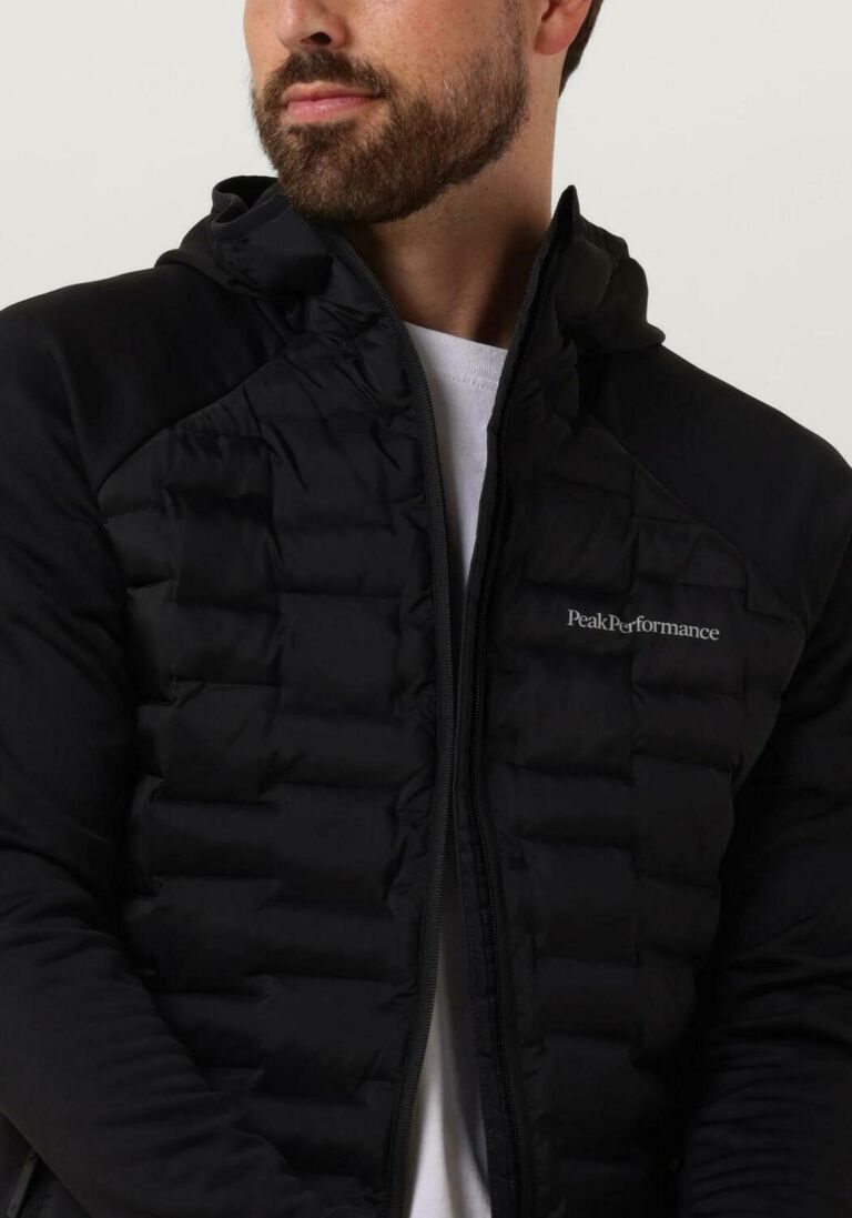 PEAK PERFORMANCE zwarte peak performance gewatteerde jas m argon hybrid hood
